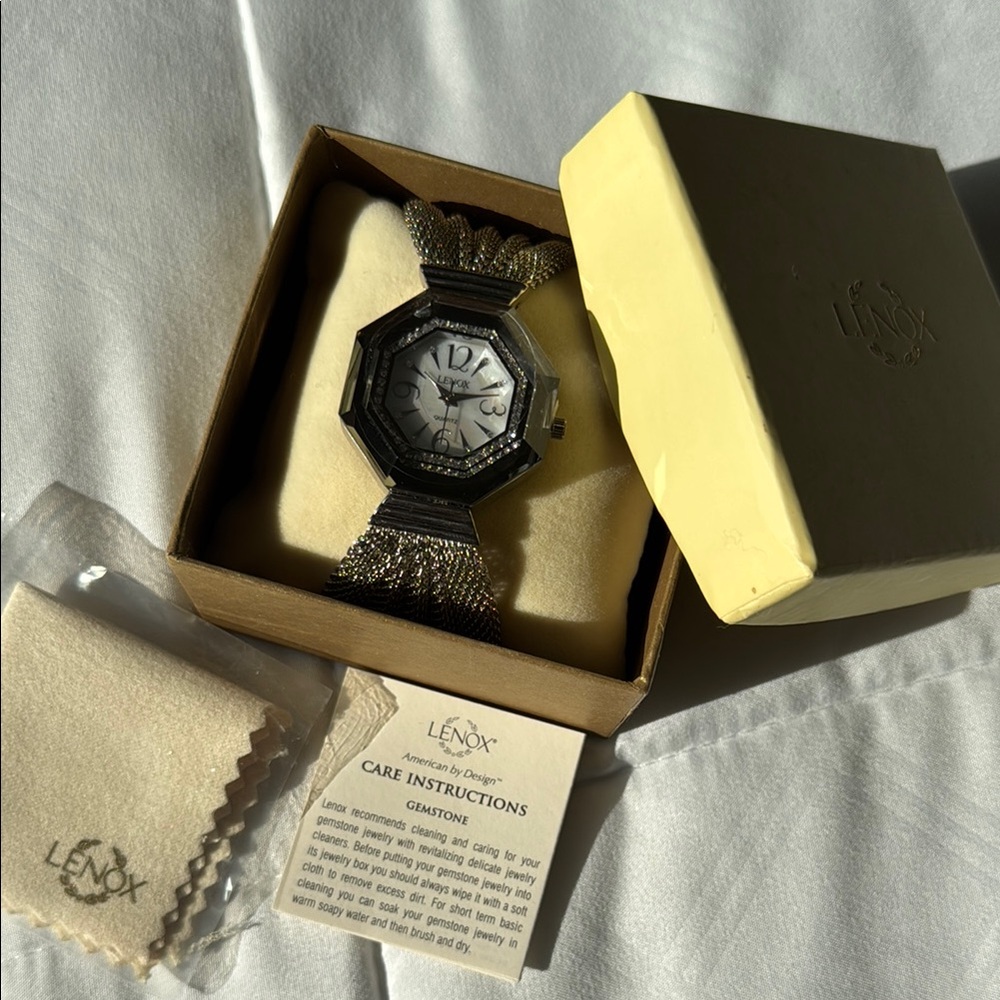 Lenox Silver Hexagonal Watch
